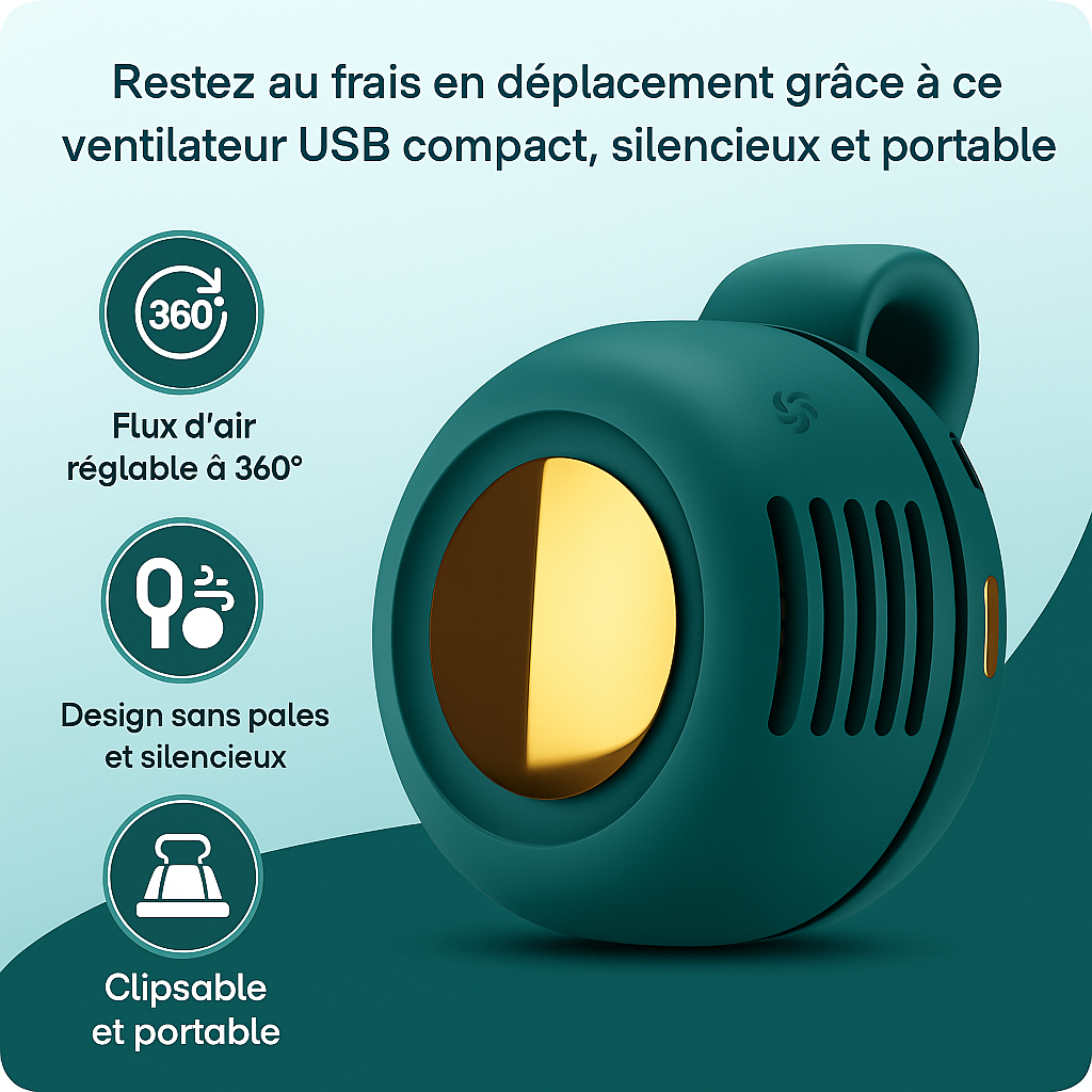 AirPop™ – Le Mini Ventilateur Portable de l’Été