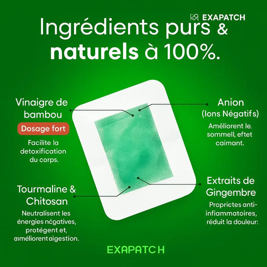 Patchs Détox Pieds Naturels - Exapatch - Patchs Détox Pieds Exapatch
